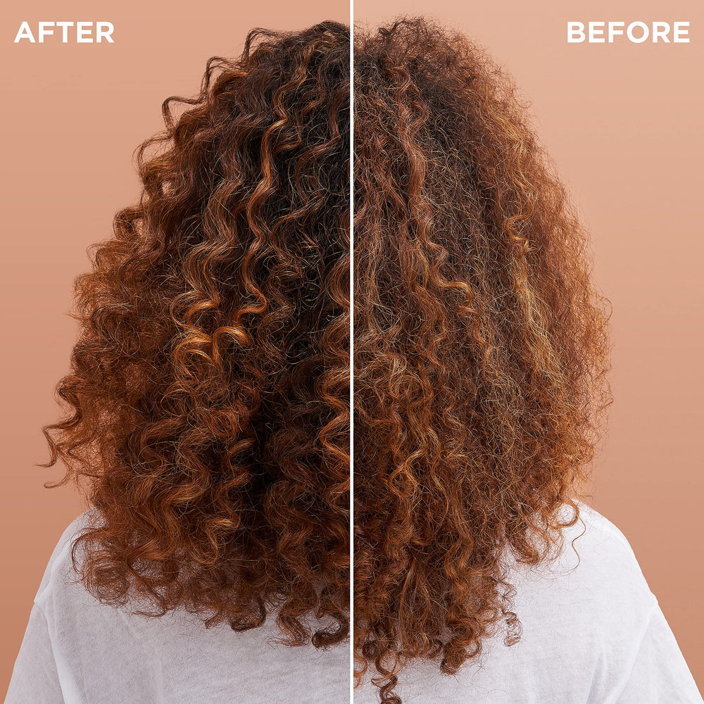 Garnier Whole Blends frizz-control outcome on dry hair with coconut oil and cocoa butter