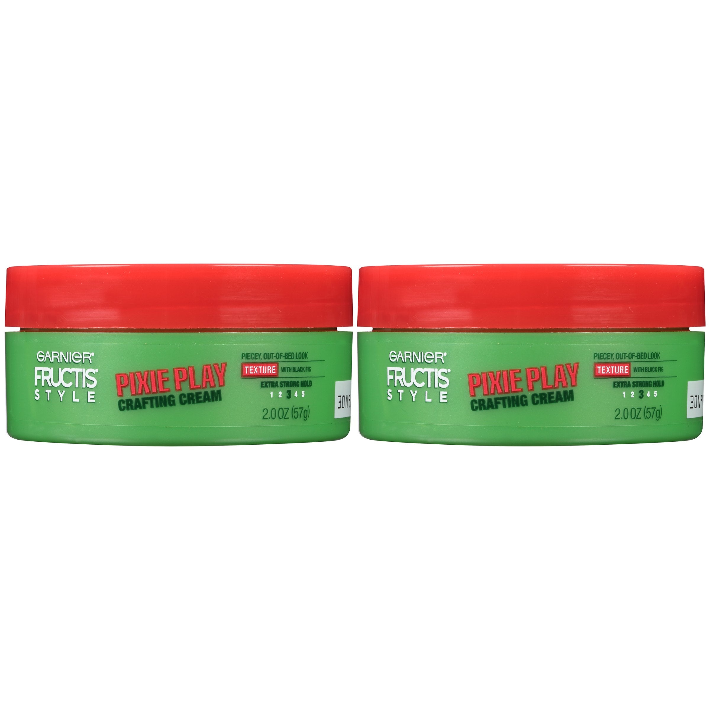 Garnier Fructis Pixie Play Crafting Cream packaging variations offer portable hold for on-the-go styling