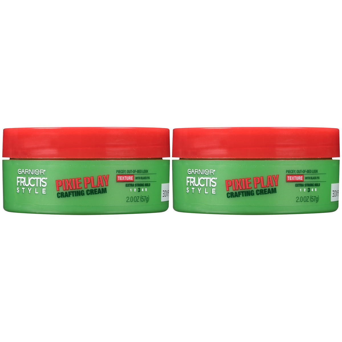 Garnier Fructis Pixie Play Crafting Cream packaging variations offer portable hold for on-the-go styling