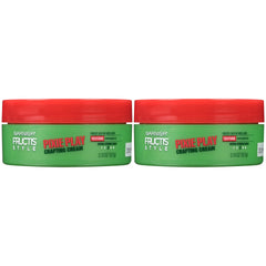 Garnier Fructis Pixie Play Crafting Cream packaging variations offer portable hold for on-the-go styling