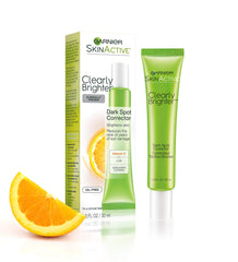 Garnier SkinActive Clearly Brighter before and after complexion comparison.