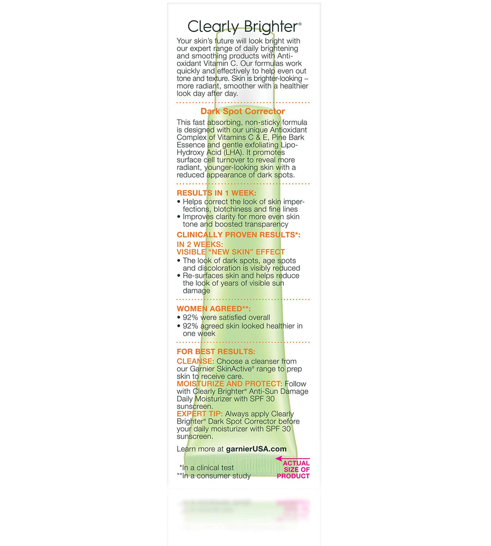 Garnier SkinActive Clearly Brighter daily-use routine setup.