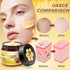GARPGONA Bee Venom Cream application on hands demonstrates easy, even spreading in morning routine.