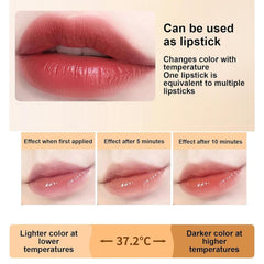 Gartiage pH-reactive lipstick color change captures lip-tone evolution for a unique look.
