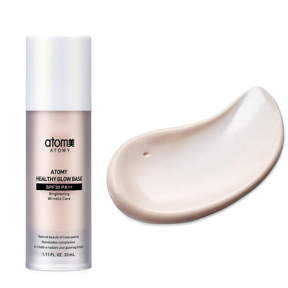 GASHINA STORY Atomy Healthy Glow Base swirl application for an even, luminous finish