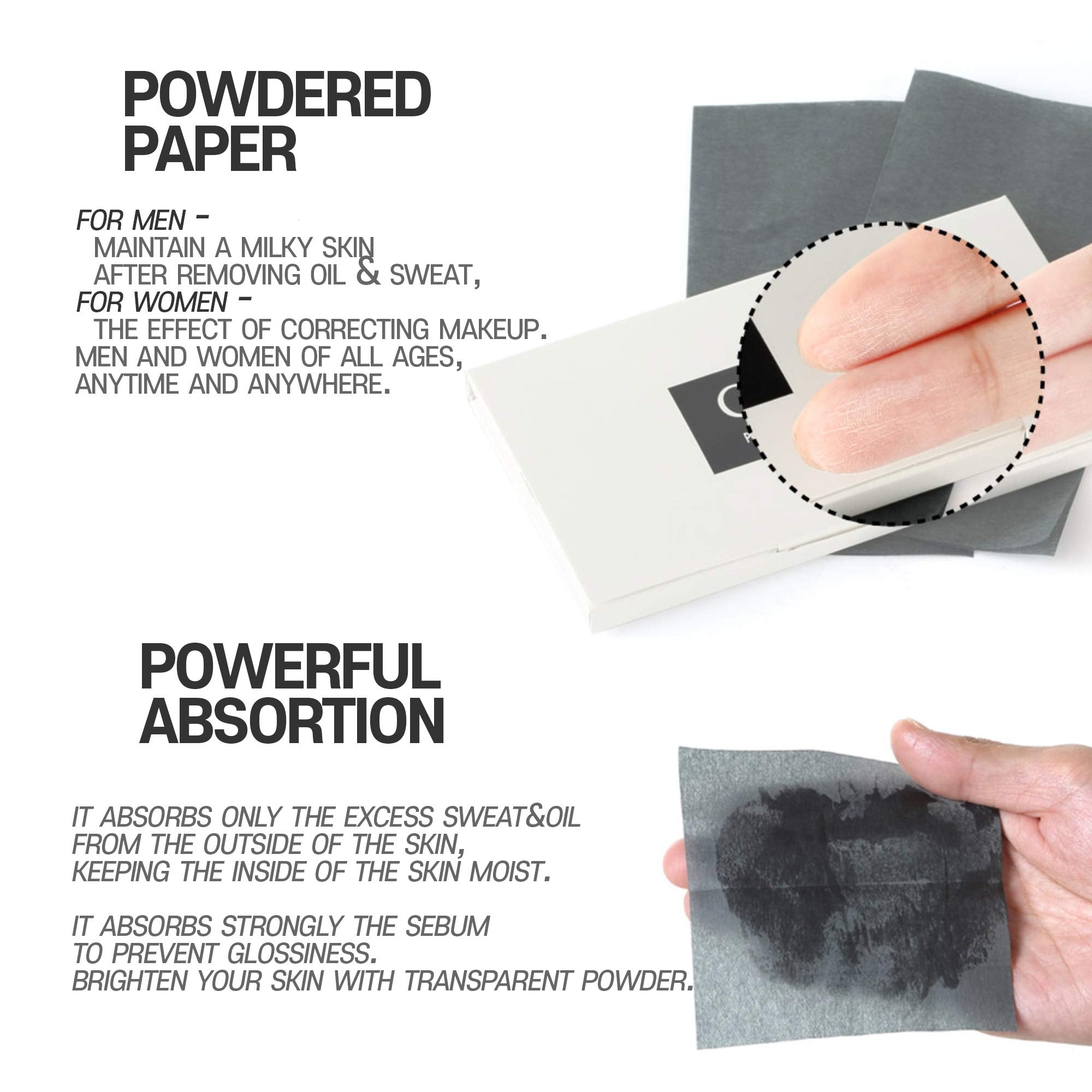 Gatsby Paper Powdered Oil Clear 70 sheets wear-test application highlights workout aftercare.