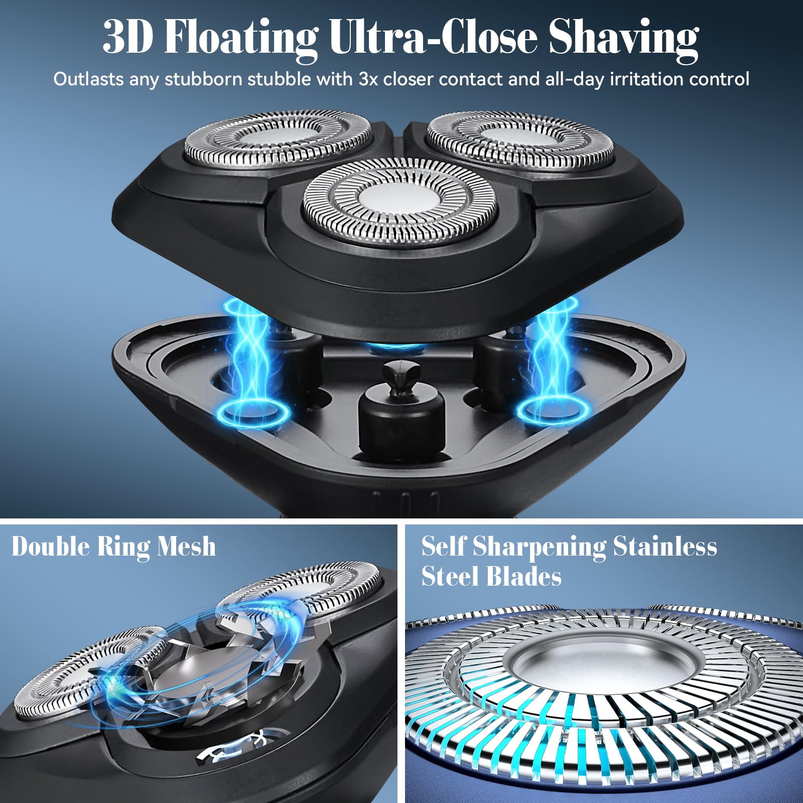 Gaurins electric razor charging stand with integrated storage keeps tools organized