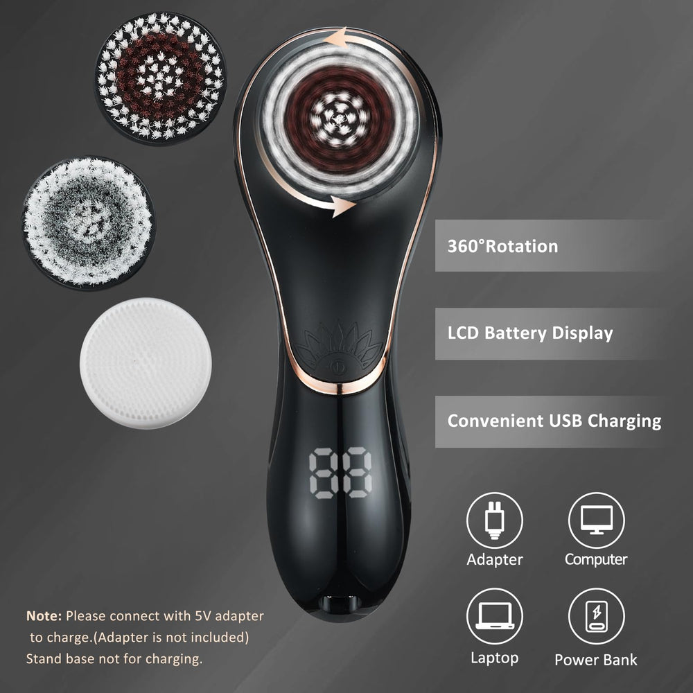 Gaurins rechargeable battery-powered brush delivers long-lasting daily use between charges.