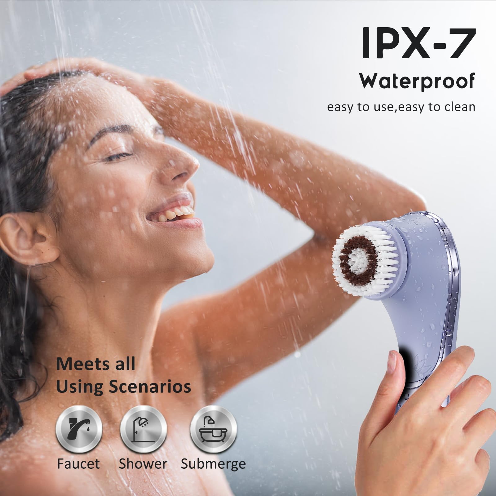 Gaurins soft cleansing brush head for gentle daily cleansing.