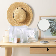 GAWBYET clear travel zipper pouch shows contents at a glance for quicker security checks