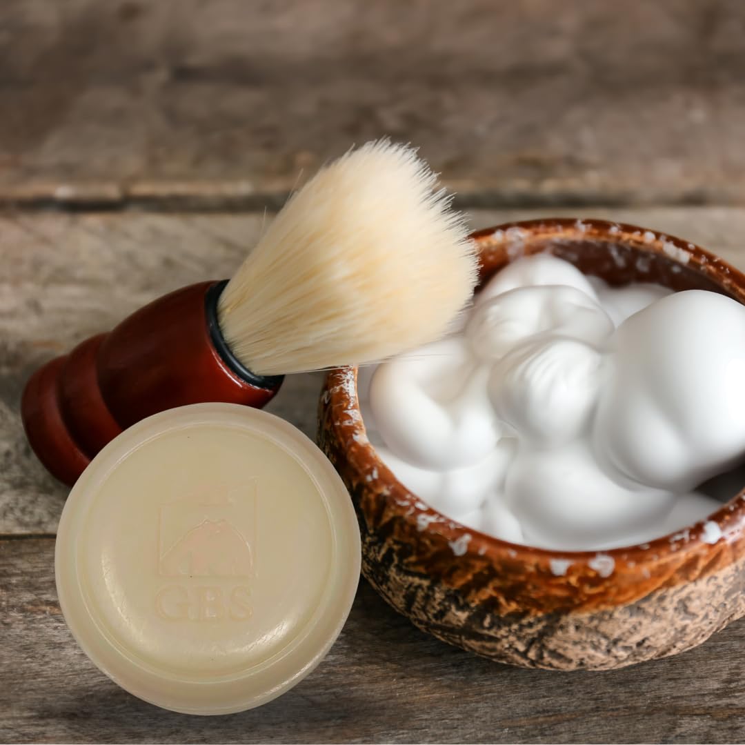 G.B.S GENTS three-ounce bars stand ready for daily, comfortable shaves.
