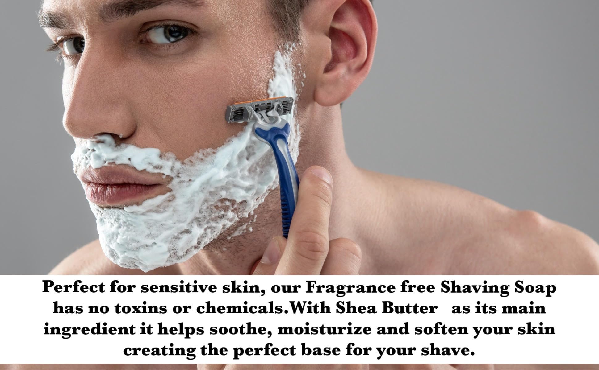 G.B.S GENTS lather action demonstrates smooth razor glide with minimized friction.