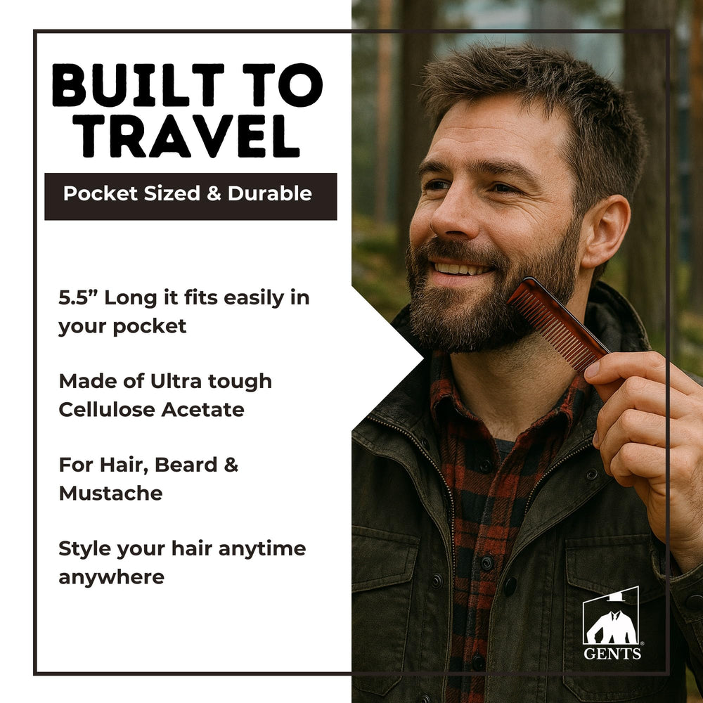 G.B.S GENTS PCT pocket-size 5inch design fits pockets and purses for on-the-go grooming