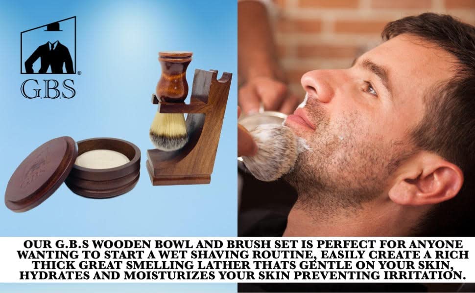 G.B.S GENTS wooden stand with mahogany finish keeps tools dry and organized