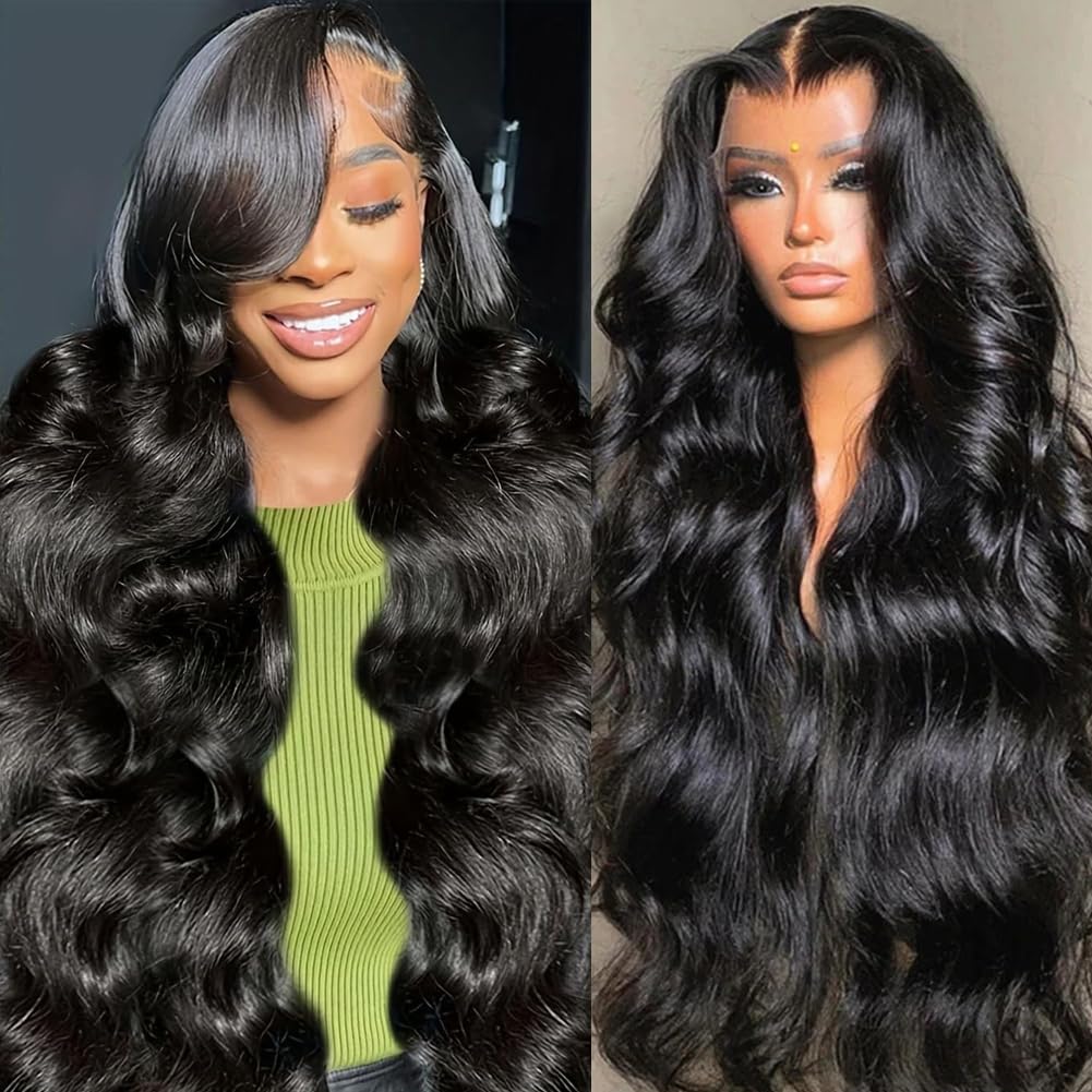 GBUN 13x6 lace-front wig full-length body wave 28 inch for natural daily wear