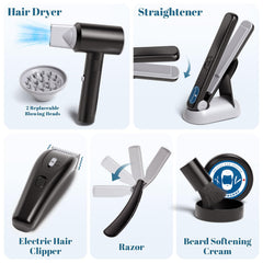 G.C 52Pcs Kids Hair Salon Kit hair straightener for pretend straightening