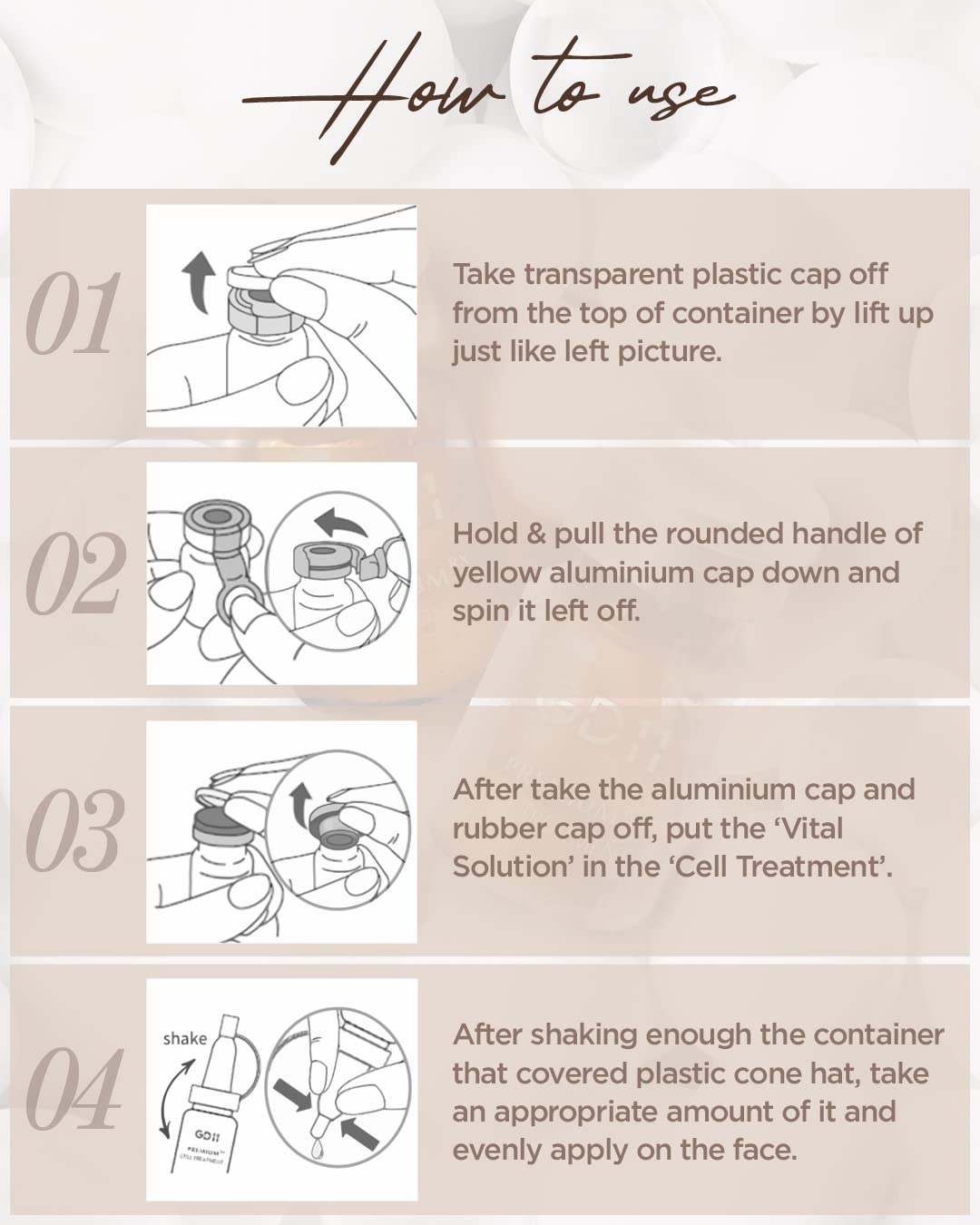 GD11 Premium Cell Treatment pine bark antioxidant ingredients highlighted for freshness.