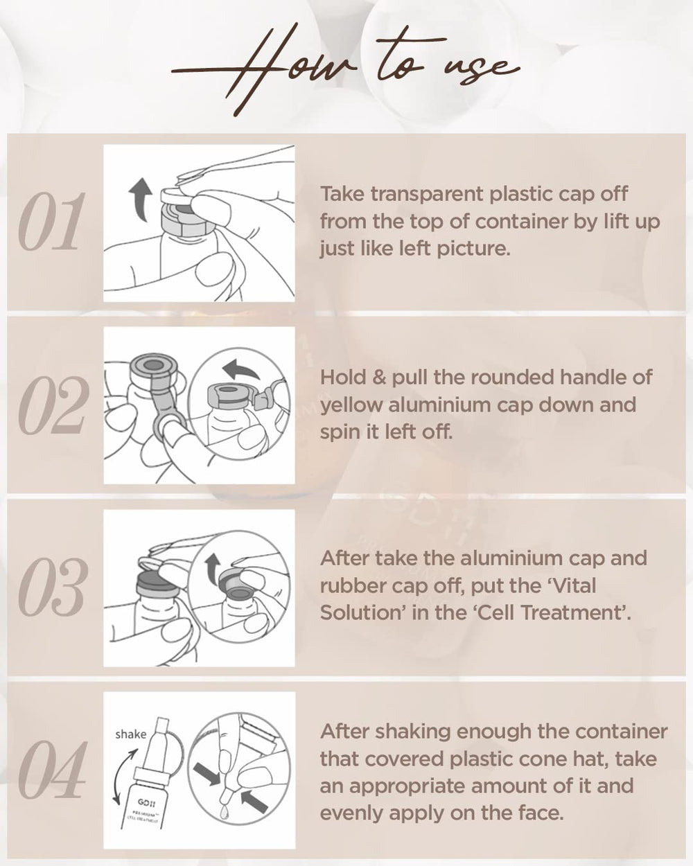 GD11 Premium Cell Treatment pine bark antioxidant ingredients highlighted for freshness.