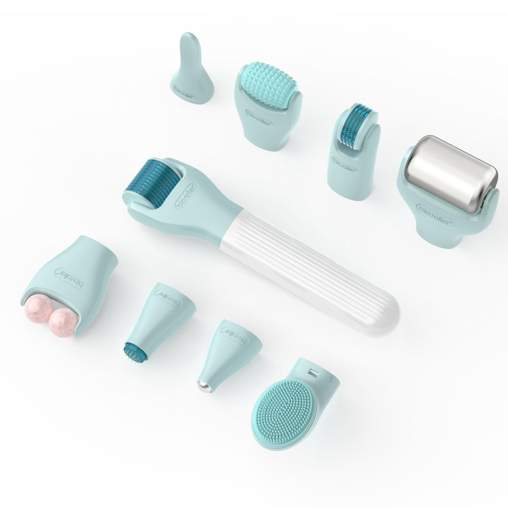 Gdbanlimi derma roller packaging insert illustrates easy setup and care instructions.