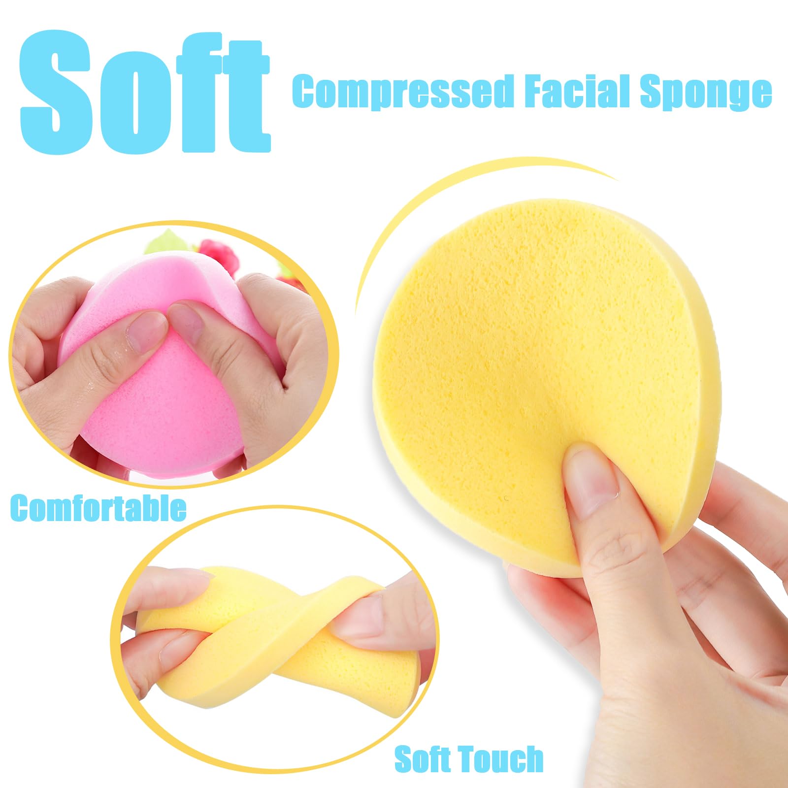 Gddochn pink sponge with cleanser lather for smooth cleansing.