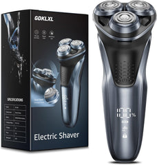 GDKLXL electric razor with 5D floating head for precise contouring and reduced irritation.