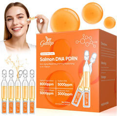 GDTLTP Salmon DNA Serum bottle demonstrates anti-wrinkle hydration.