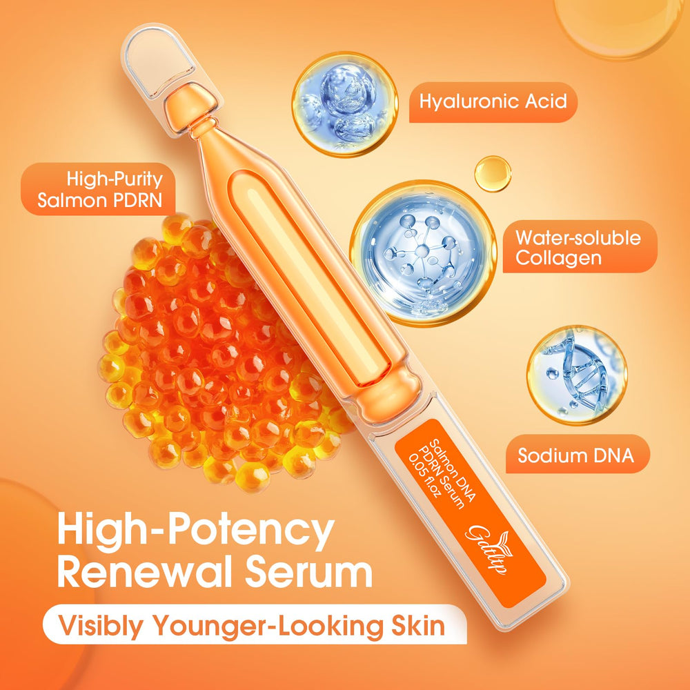 GDTLTP Salmon DNA Serum hyaluronic visual emphasizing deep hydration.