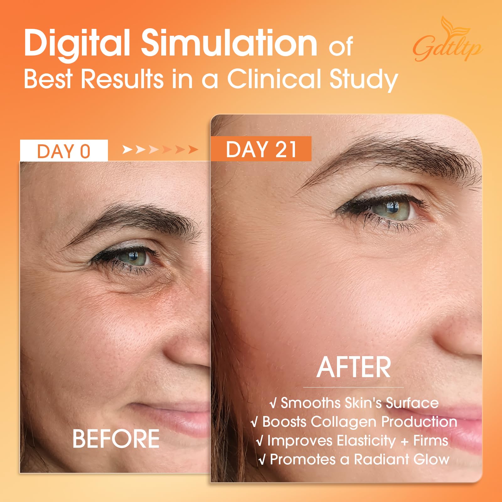 GDTLTP Salmon DNA Serum radiance visual showing glow potential.