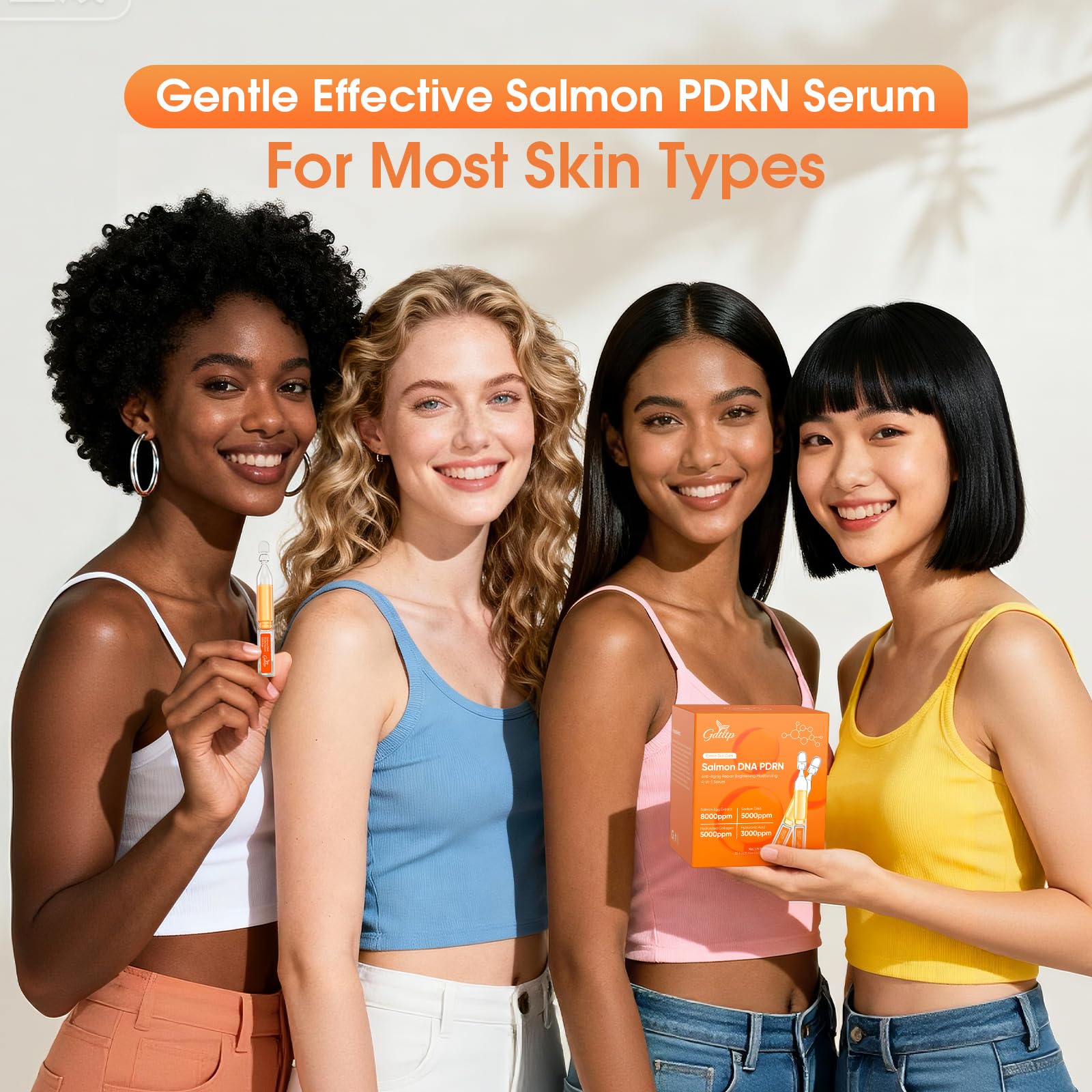 GDTLTP Salmon DNA Serum texture close-up suitable for sensitive skin routines.