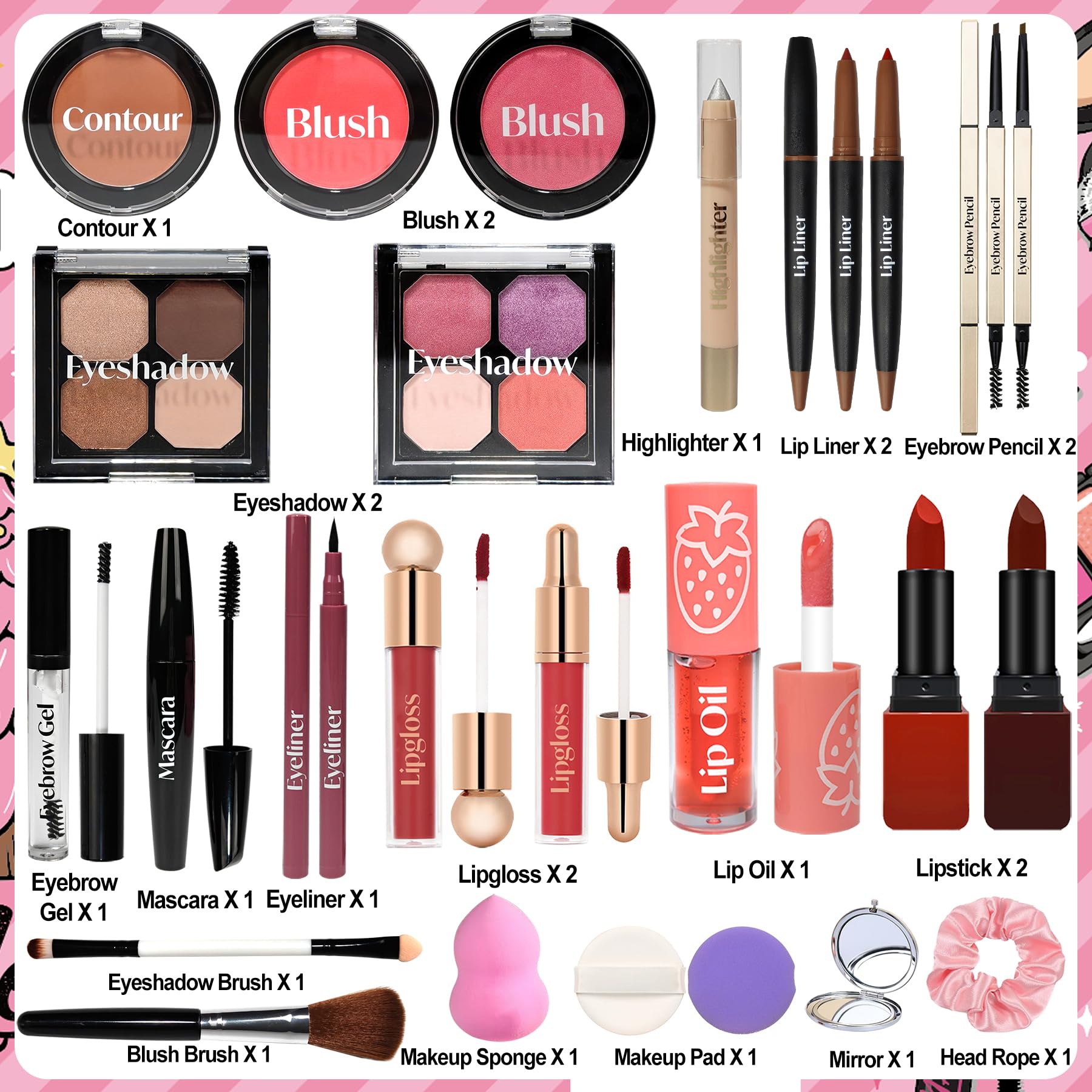 GDWDGJ makeup advent calendar matte lipstick showcase for festive lips