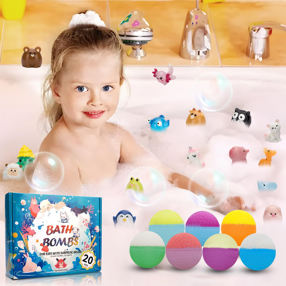 GDXINYES bath bombs hide an owl toy inside for discovery.