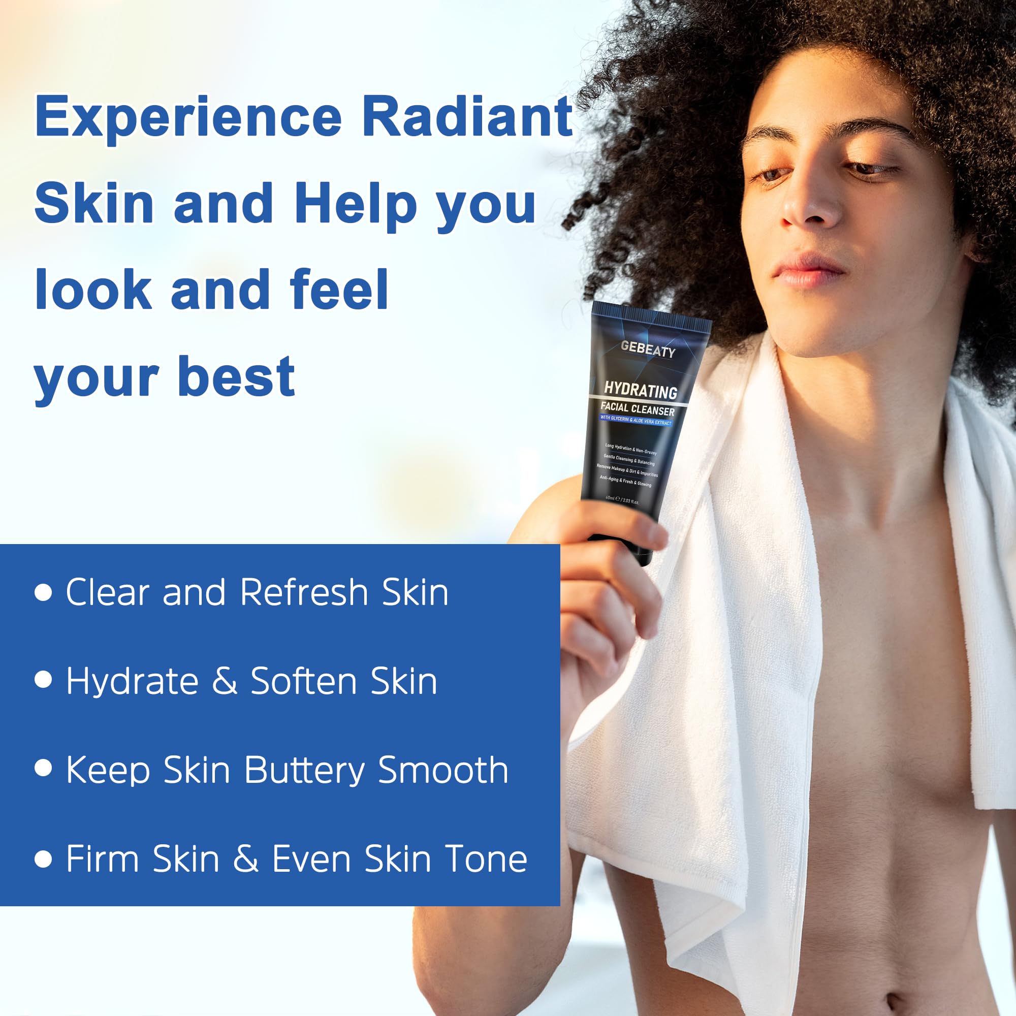 GEBEATY facial scrub exfoliating grains for refreshed skin