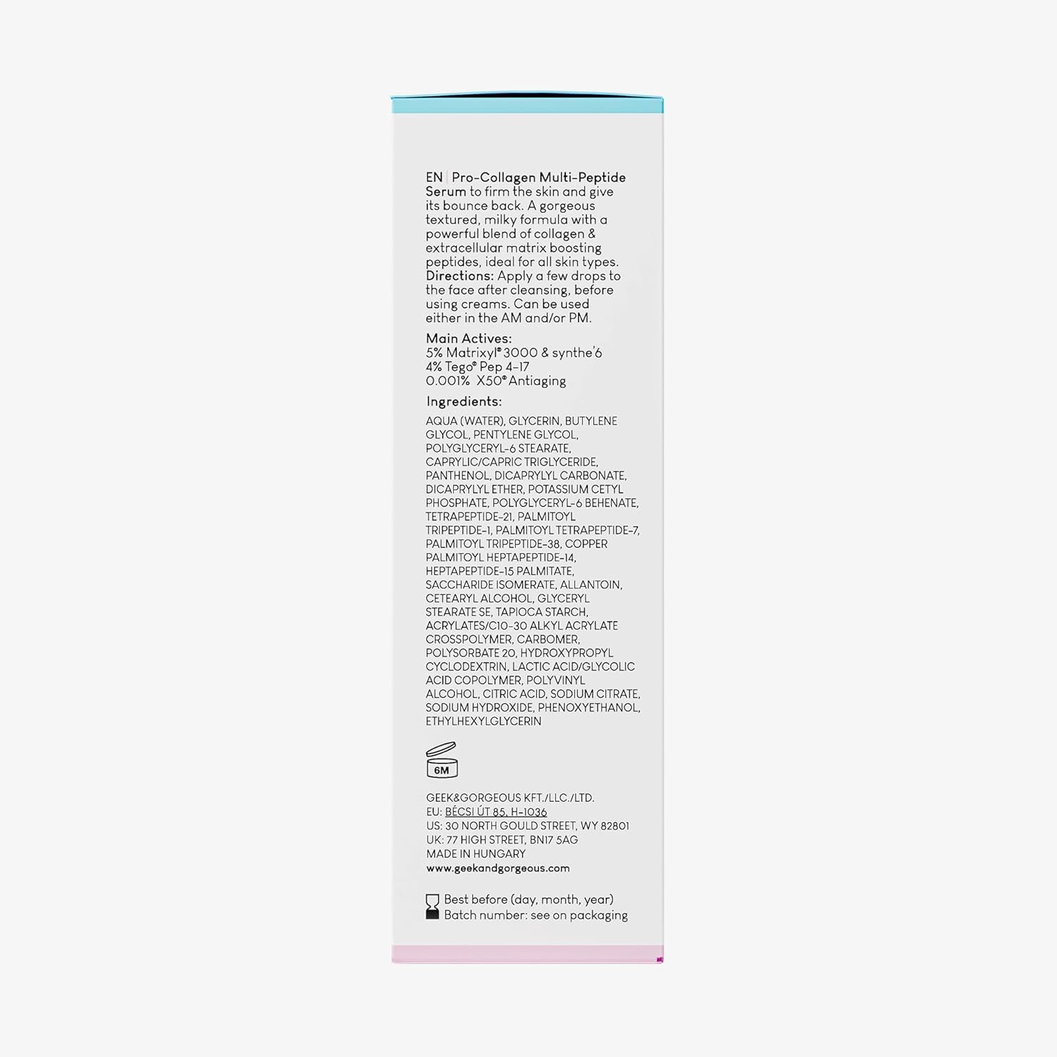 Geek & Gorgeous Power Peptides Serum with moisturizer layer for daily routine