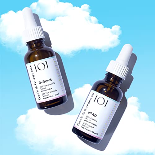 Geek & Gorgeous aPAD serum packaging emphasizing clean, minimal design.