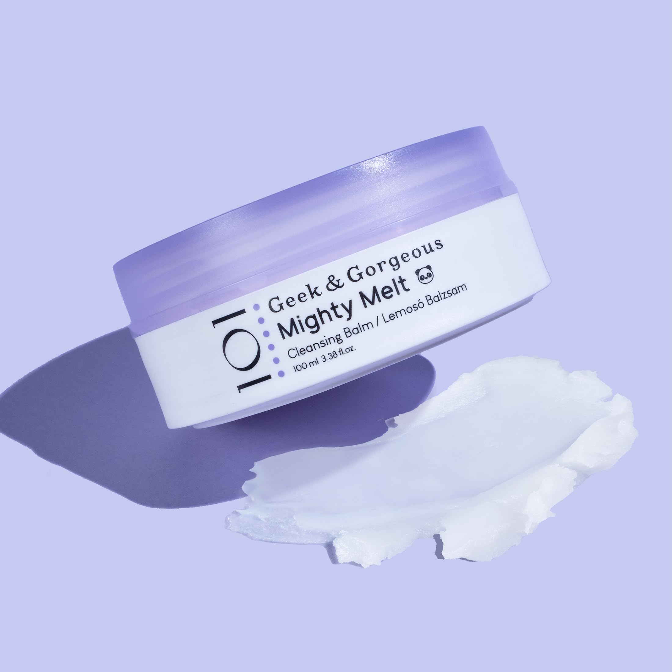 Geek & Gorgeous Mighty Melt vegan, cruelty-free cleanser for makeup removal.