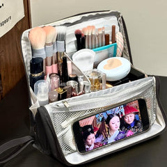 Geelraqaly standing makeup bag large capacity open view for quick access