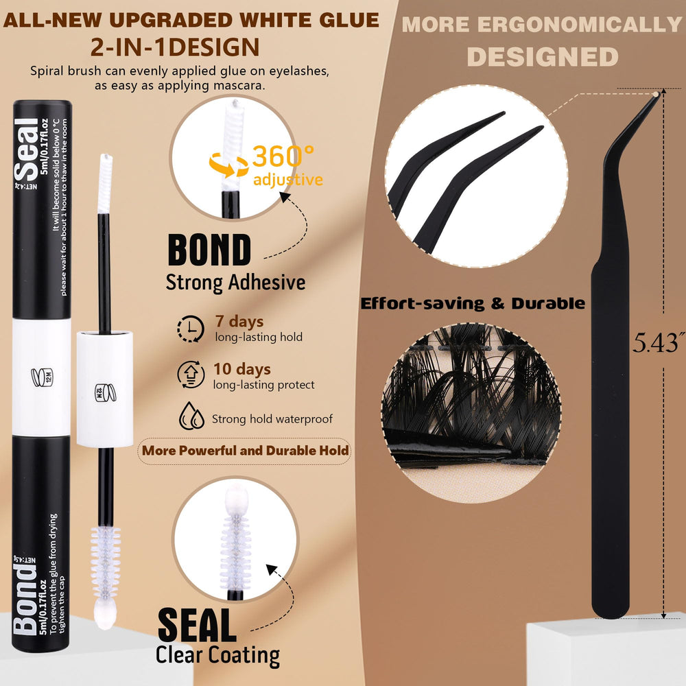 Geeneiya 10-16mm cluster lashes deliver dense look with fewer clusters.