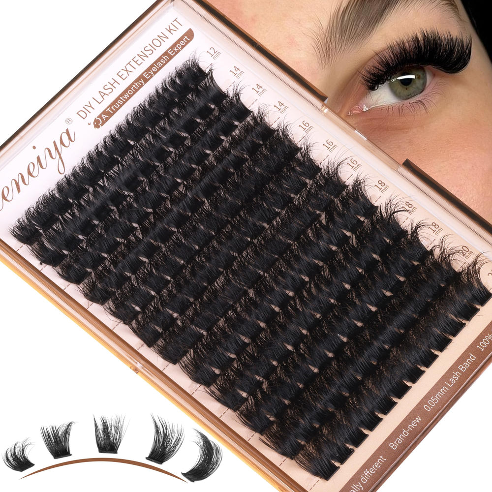 Geeneiya 200D matte black lashes feel natural and lightweight.