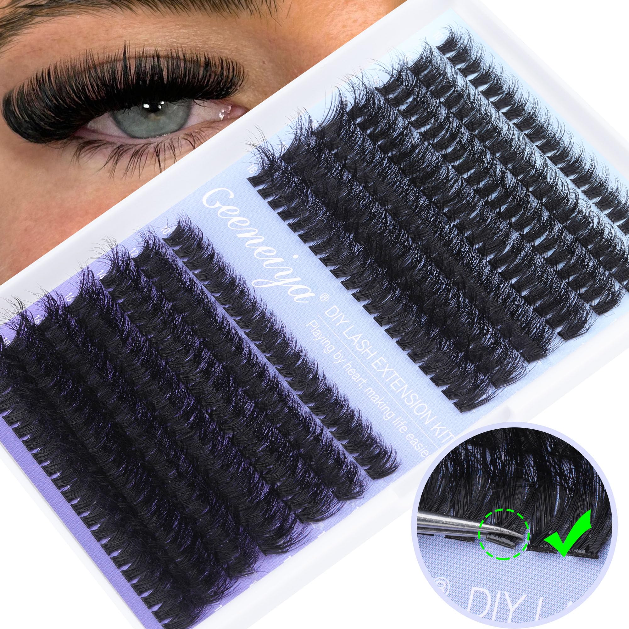 Geeneiya at-home-diy-lashes setup for salon-like results at home