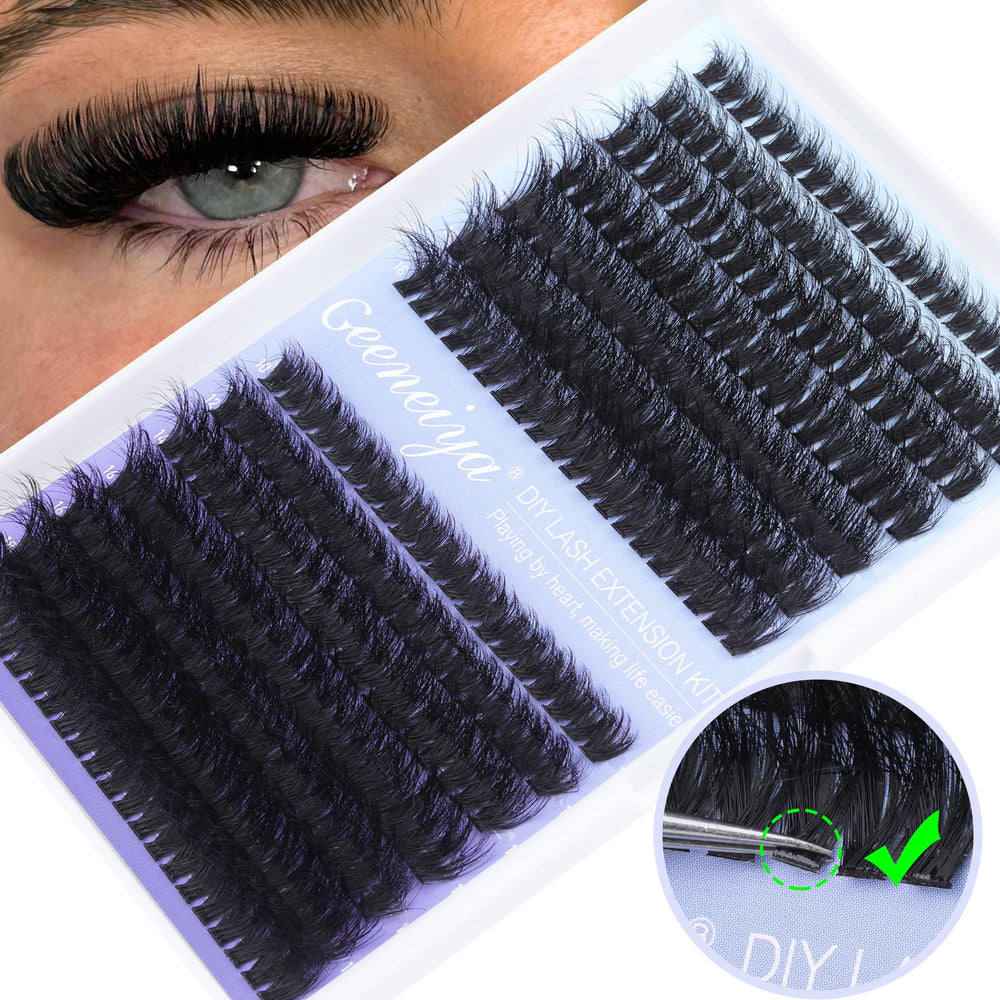 Geeneiya finished DIY lash look showing natural salon-like result