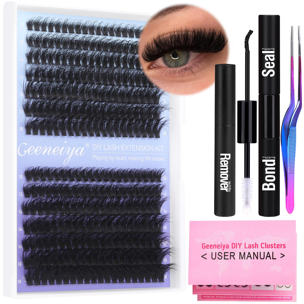 Geeneiya full lash extension kit packaging for at home lash DIY