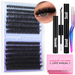 Geeneiya full lash extension kit packaging for at home lash DIY
