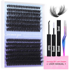 Geeneiya lash-extension-kit-280pcs shown for fuller at-home looks