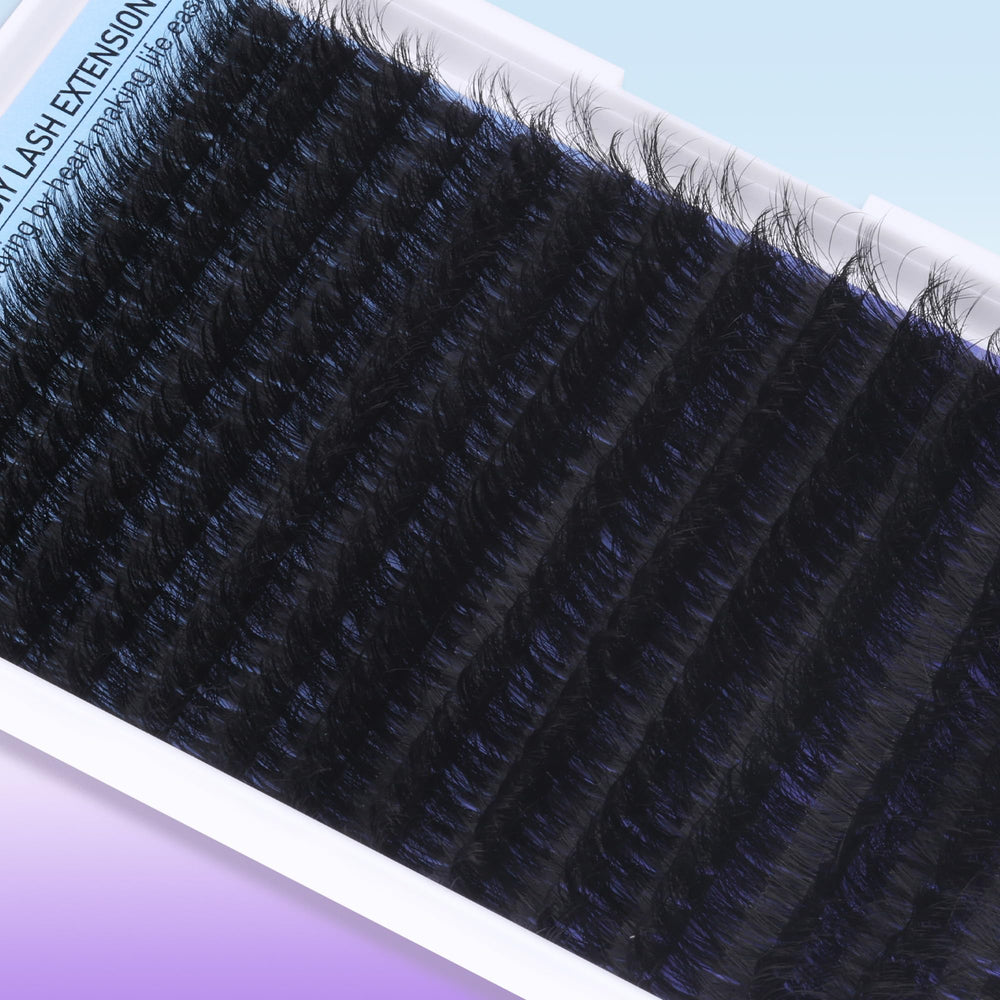 Geeneiya 14-24mm long cluster lashes create dramatic density.