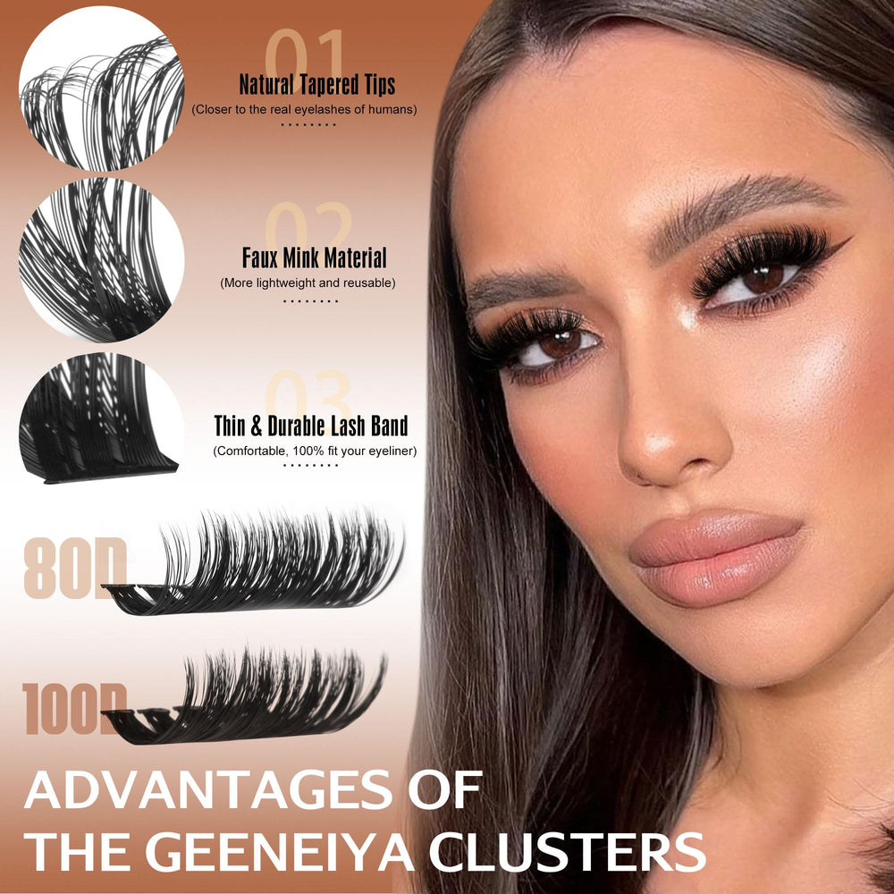 Geeneiya professional lash tweezers for precise cluster placement.