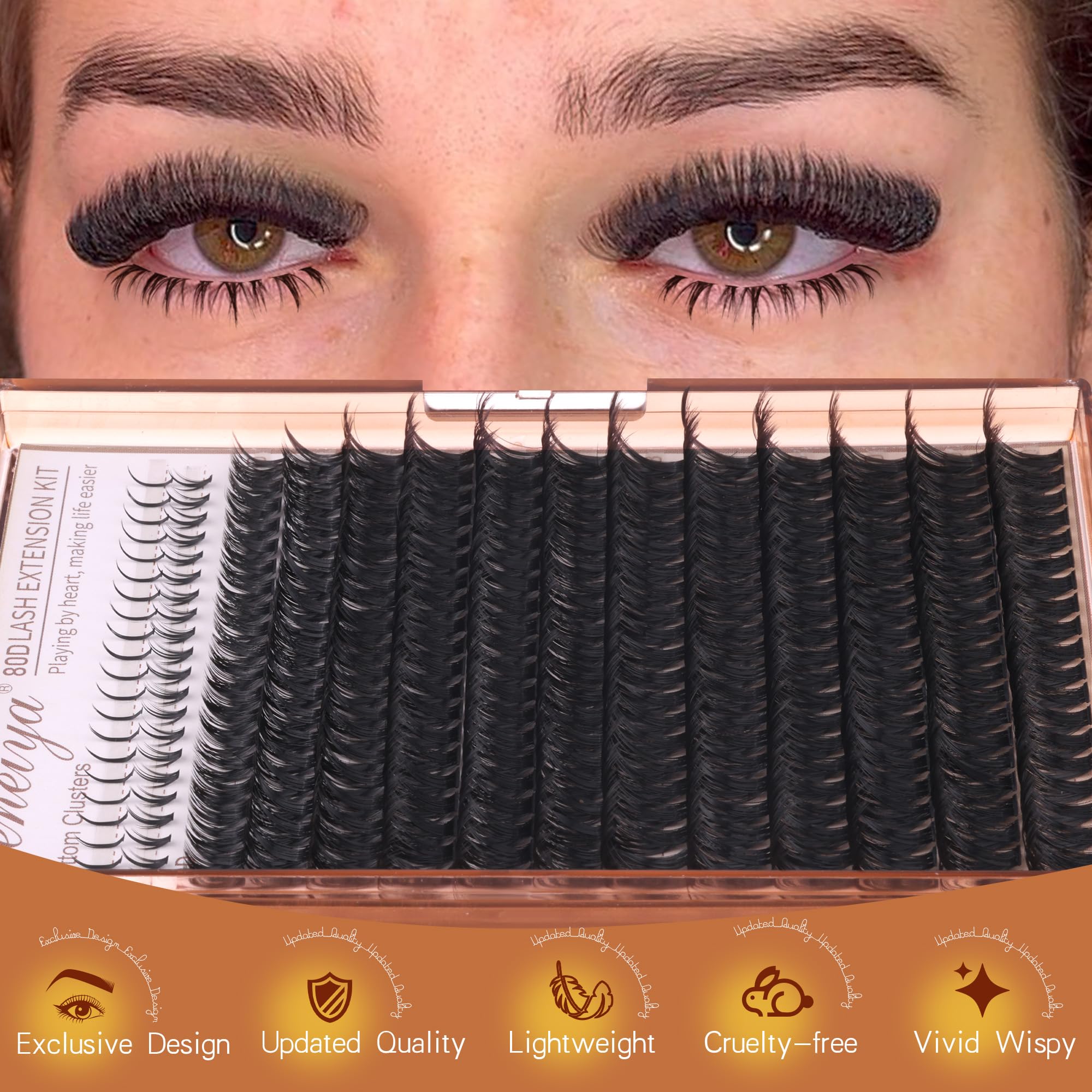 Geeneiya waterproof lash bond and seal for long-lasting wear and moisture resistance.