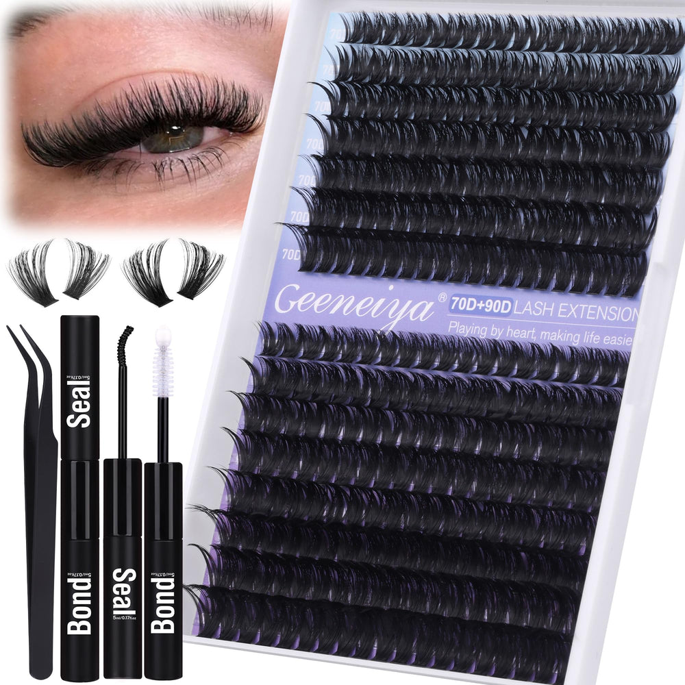 Geeneiya Wispy Lash Clusters Kit box image for at-home DIY lashes.