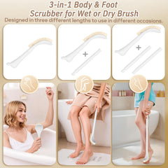 GEENOA foot brush soft nylon bristles for gentle cleaning