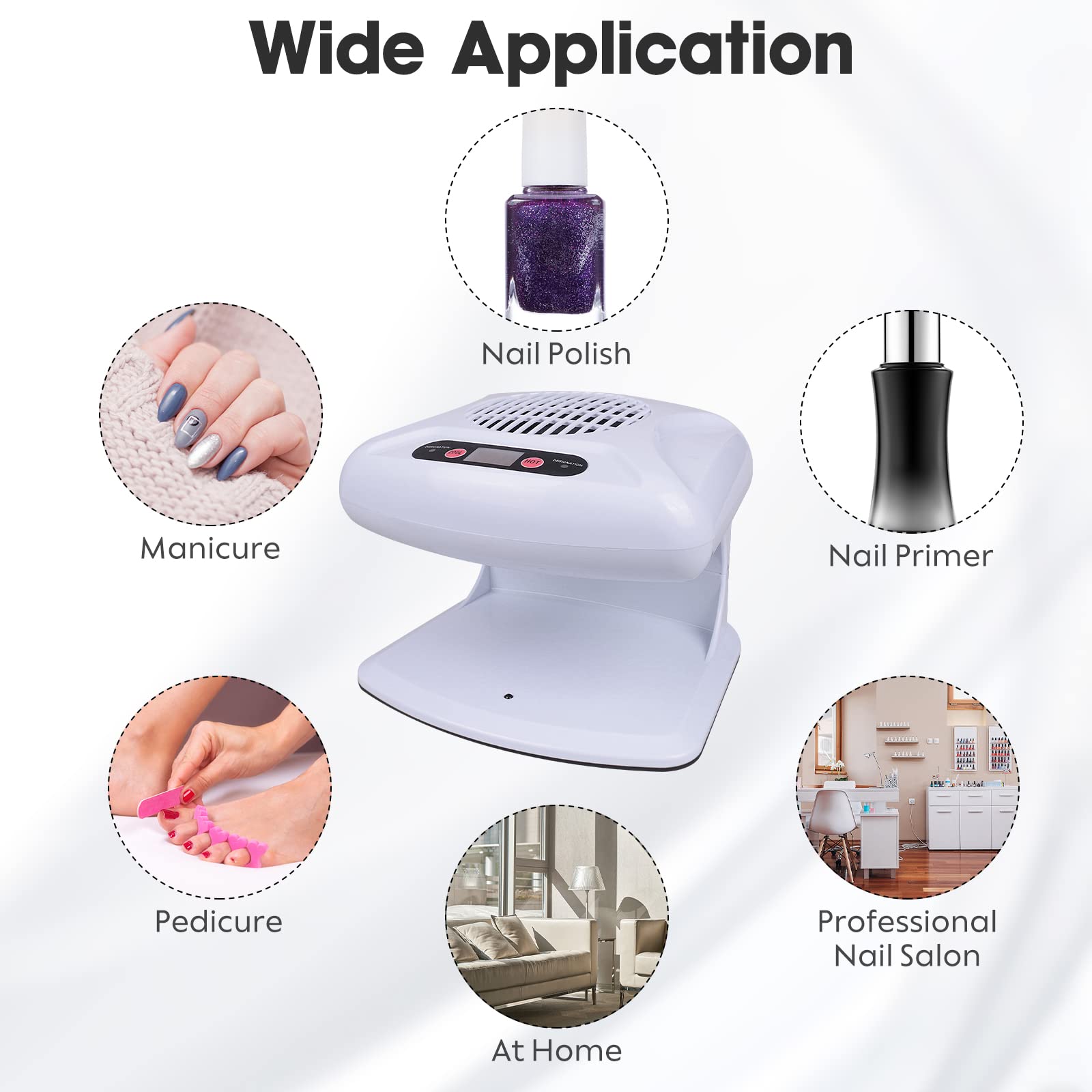 Gegong air nail dryer compact design fits home manicure space