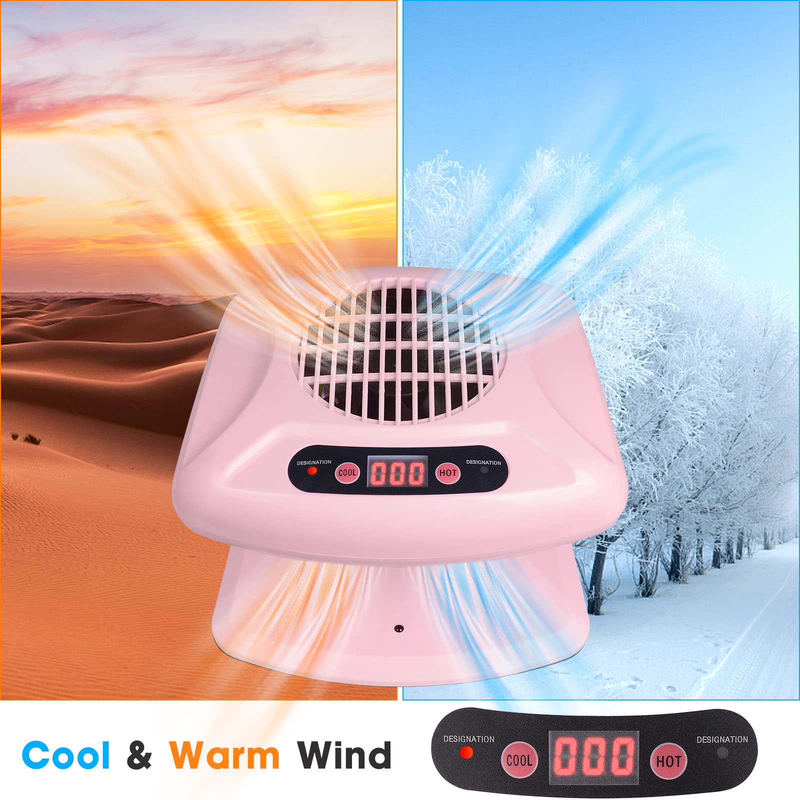 Gegong Air Nail Dryer warm air mode speeds drying in cold seasons.